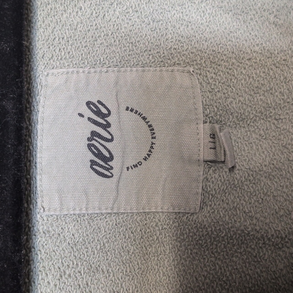 Aerie’s Down-To-Earth V-Neck Sweatshirt, Oversized, Size Large - Picture 3 of 6